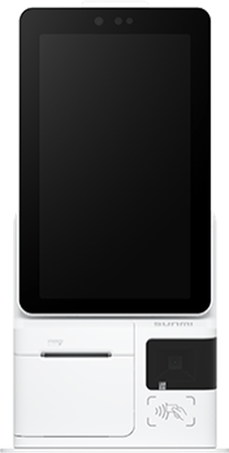 SUNMI K2 MINI countertop self-service kiosk with two screens
